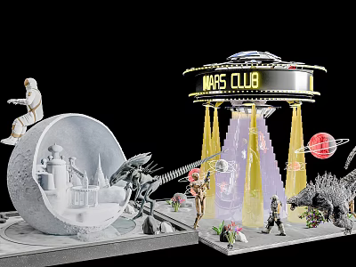 Modern alien sketch space sketch interstellar beauty Chen 3d model