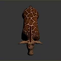 Cartoon Style Giraffe Game Movie Character 3D Model With Spotted Pattern Long Neck Standing Pose