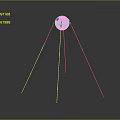 Shiny Silver Sphere Equipment With Metal Wire Supports And Transparent Base