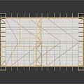 Building Wooden Frame Structure With Roof Truss Wall Framework And Internal Wires