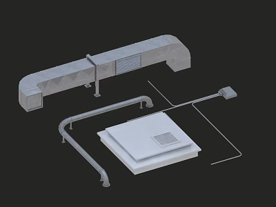 Detailed Swing Door Exploded View With Frame Hinges And Installation Components 3d model