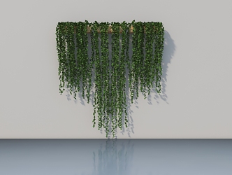 Modern vine potted fleshy hanging basket bonsai 3d model