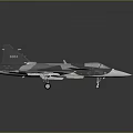 Modern Fighter Jet 3D Model With Streamlined Body And Detailed Cockpit