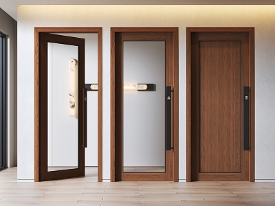 Modern door combination modern concierge door bedroom door wooden door light luxury door office store face door glass door model