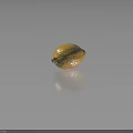 Fresh Ripe Yellow Lemon Fruit With Shiny Texture On Black Reflective Surface