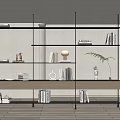 Modern Bookshelf Display Rack Magazine Rack Storage Rack Book Ornaments 3d model
