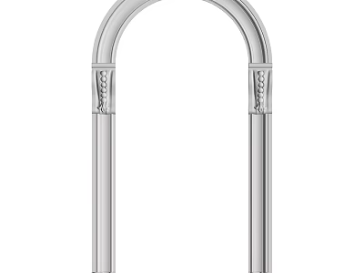 Architectural Decorative Component with Arch Structure and Carved Columns Design 3d model
