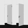 Modern White Hinged Doors With Black Handles For Home Interior Design