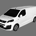 White Modern Van With Sleek Exterior Design And Black Alloy Wheels