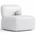 Stylish Brown Leather Single Chair With Basketball On Comfortable Seat