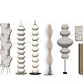 modern floor lamp cream floor lamp 3d model