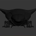 Two Black Beetles With Unique Design And Smooth Glossy Surface On Gray Background 3d model
