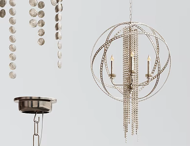 European Chandelier Glass Chandelier 3d model