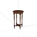 Elegant Round Wooden Side Table with Intricate Carved Legs and Classic Design