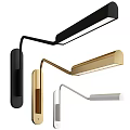 Modern Wall Lamps With Black Gold White Colors And Flexible Arm Design For Home Decor