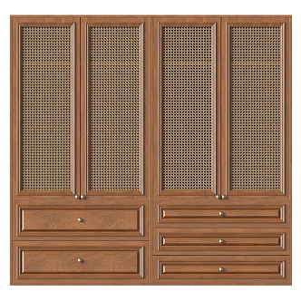 Middle style wardrobe 3d model