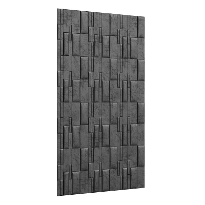 Modern Gray Textured Background Wall With Irregular Stone Pattern Design 3d model