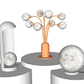 Modern Table Lamp Lunar Table Lamp 3d model