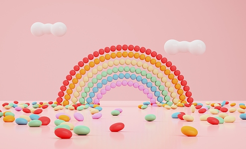 Modern Rainbow Sugar Rainbow Sugar Creative 3d model