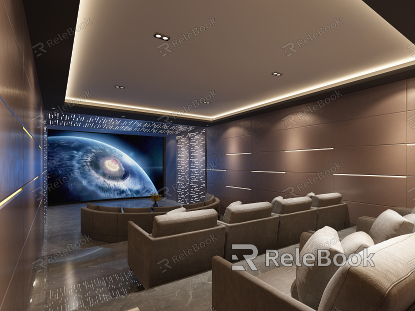 Modern AV Room Home Theater model