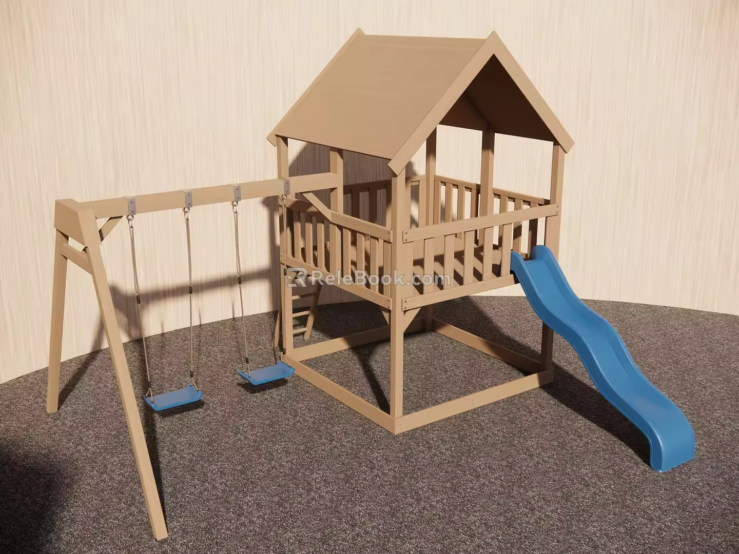 Modern Observation Deck Amusement Tower Combination Slide Amusement Park Children's Park Tower Playground Game Tower Playground Equipment 3d model