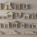 Tiger Window Component Top Shape Triangle Top Dome 3d model