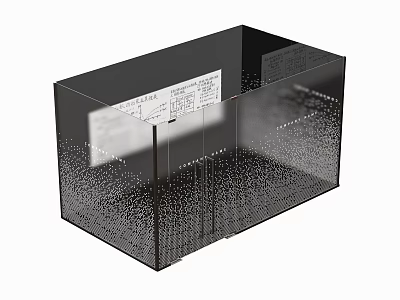 Modern Transparent Glass Partition With Minimalist Frame For Interior Spaces 3d model