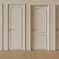 Flush Doors with Various Panel Designs in Modern Interior Light Wall and Wooden Floor Background