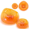 Orange Inflatable Bean Bag Chair Modern Design For Comfortable Seating 3d model