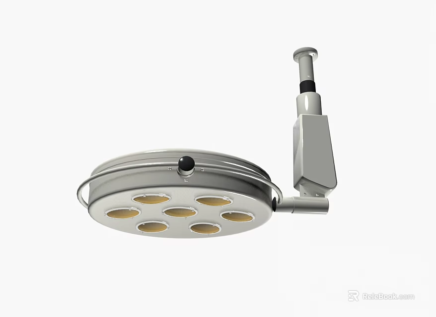 Medical Surgical Light With Adjustable Arm And LED Bulbs For Operating Room 3d model 