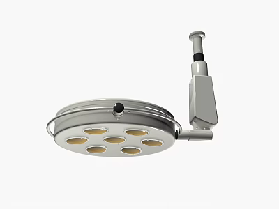 Medical Surgical Light With Adjustable Arm And LED Bulbs For Operating Room 3d model
