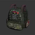 Camouflage Tactical Vest With Hunter Kobra Text Badges And Red Patches