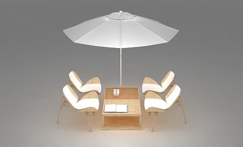 Modern Outdoor Table and Chair Negotiation Table and Chair 3d model