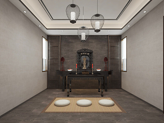 New Chinese Buddhist Hall 3d model