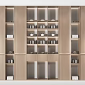 Modern Wooden Display Cabinet with Multiple Shelves and Built in Lighting for Home Decor