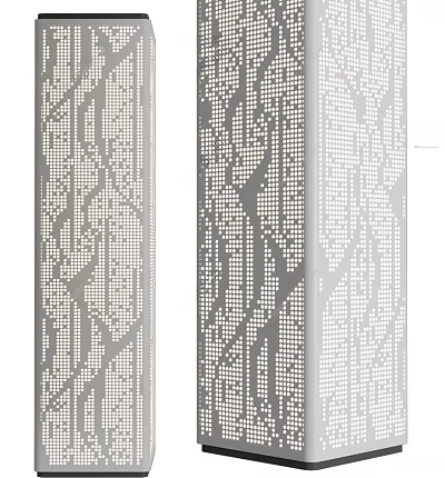 Decorative Perforated Panels With Intricate Geometric Patterns For Modern Interior Partition Design 3d model