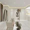 Modern Clothing Store Interior With Mannequins Display Racks And Bright Lighting