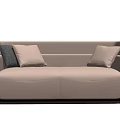 Modern double sofa multiplayer sofa 3d model