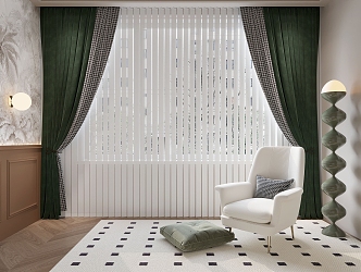 Modern Curtains 3d model