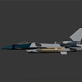 Sleek Modern Fighter Jet With Blue White Camouflage Missiles And Aerodynamic Design