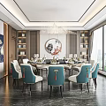 New Chinese-style private room 3d model