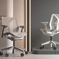Modern Ergonomic Office Chair With Mesh Back Adjustable Armrests And Swivel Wheels