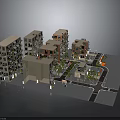 Modern Urban Residential Buildings with Greenery and Community Road Layout Design