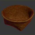 Handwoven Natural Brown Furniture Basket With Oval Shape And Rustic Design
