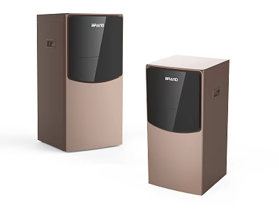 Stylish SAVO Brown Vertical Refrigerators and Freezers Modern Design 3d model