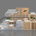 Island Display in Modern Display Stand 3d model