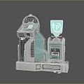 Vintage Green Household Parking Meter With Display Panel P Sign And Ticket Slot