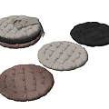 Soft Round Tufted Velvet Cushions in Various Colors for Home Decor