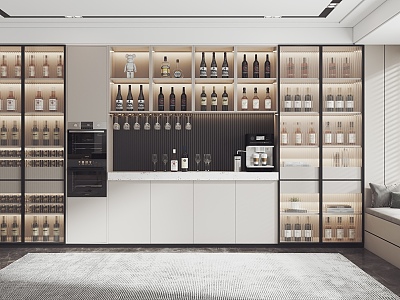 Modern Wine Cabinet Integrated Wine Cabinet Red Wine 3d model