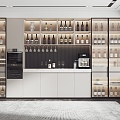 Modern Wine Cabinet Integrated Wine Cabinet Red Wine 3d model